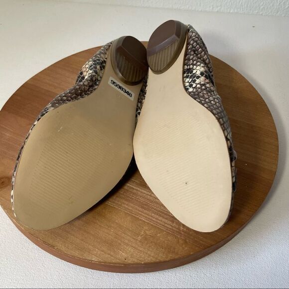 MIA Elizabeth peep-toe python beaded bauble shoes  7 - Picture 2 of 10